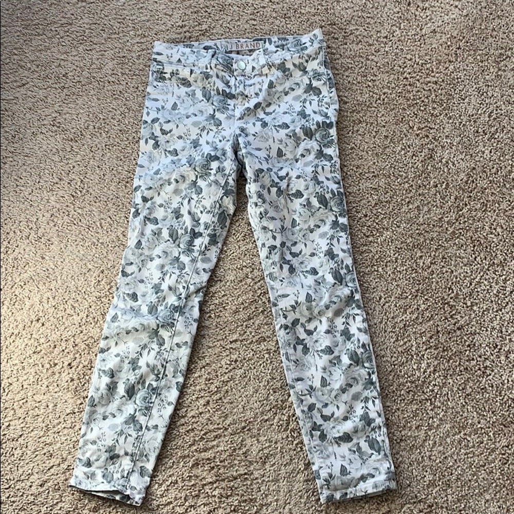 Jbrand Capri grey floral legging jeans size 26